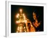 Deepawali Lamps-null-Framed Photographic Print