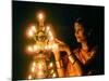 Deepawali Lamps-null-Mounted Photographic Print