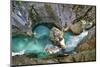 Deeply Cut into the Rock Stream of Soca, Slovenia-Stefan Sassenrath-Mounted Photographic Print