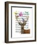 Deer and Birds Nests Pastel Shades-Fab Funky-Framed Art Print