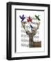 Deer and Birds Nests-Fab Funky-Framed Art Print