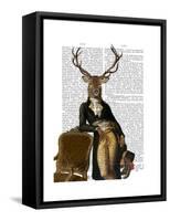 Deer and Chair Full-Fab Funky-Framed Stretched Canvas