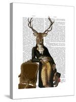 Deer and Chair Full-Fab Funky-Stretched Canvas