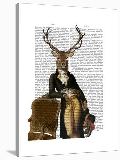 Deer and Chair Full-Fab Funky-Stretched Canvas