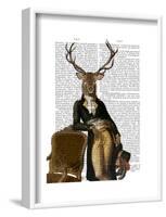 Deer and Chair Full-Fab Funky-Framed Art Print