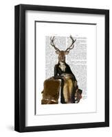 Deer and Chair Full-Fab Funky-Framed Art Print