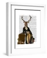 Deer and Chair Full-Fab Funky-Framed Art Print