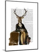 Deer and Chair Full-Fab Funky-Mounted Art Print