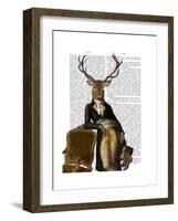 Deer and Chair Full-Fab Funky-Framed Art Print