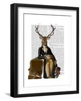 Deer and Chair Full-Fab Funky-Framed Art Print