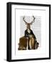 Deer and Chair Full-Fab Funky-Framed Art Print