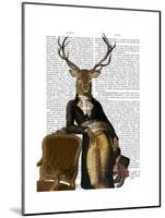 Deer and Chair Full-Fab Funky-Mounted Art Print