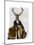 Deer and Chair Full-Fab Funky-Mounted Art Print