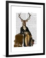 Deer and Chair Full-Fab Funky-Framed Art Print