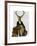 Deer and Chair Full-Fab Funky-Framed Art Print