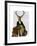 Deer and Chair Full-Fab Funky-Framed Art Print