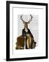 Deer and Chair Full-Fab Funky-Framed Art Print