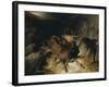 Deer and Deer Hounds in a Mountain Torrent ('The Hunted Stag')-Edwin Henry Landseer-Framed Giclee Print