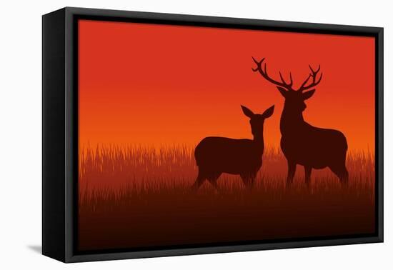 Deer and Doe-Rudall30-Framed Stretched Canvas