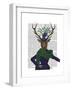 Deer and Fascinator-Fab Funky-Framed Art Print