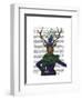 Deer and Fascinator-Fab Funky-Framed Art Print