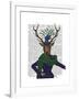 Deer and Fascinator-Fab Funky-Framed Art Print