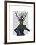 Deer and Fascinator-Fab Funky-Framed Art Print