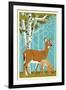 Deer and Fawn-Lantern Press-Framed Art Print