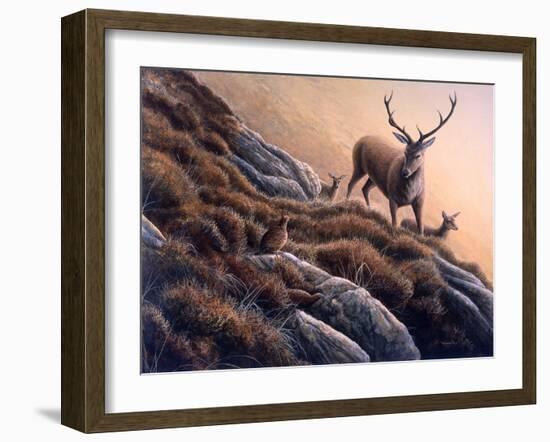 Deer and Grouse-Jeremy Paul-Framed Giclee Print