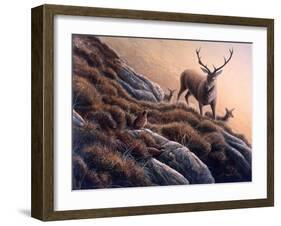 Deer and Grouse-Jeremy Paul-Framed Giclee Print