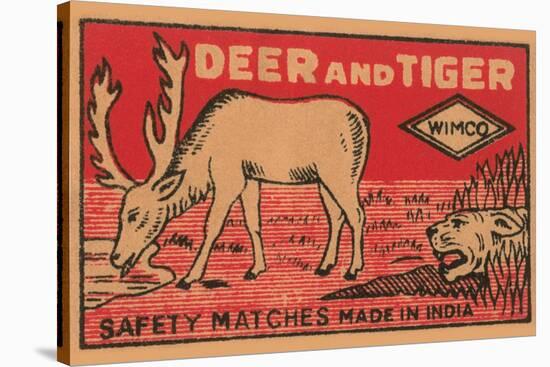 Deer And Tiger Safety Matches-null-Stretched Canvas