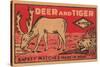 Deer And Tiger Safety Matches-null-Stretched Canvas