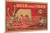 Deer And Tiger Safety Matches-null-Mounted Premium Giclee Print