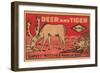 Deer And Tiger Safety Matches-null-Framed Art Print