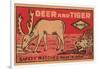 Deer And Tiger Safety Matches-null-Framed Art Print