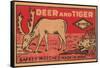 Deer And Tiger Safety Matches-null-Framed Stretched Canvas