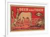 Deer And Tiger Safety Matches-null-Framed Art Print