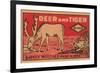 Deer And Tiger Safety Matches-null-Framed Art Print