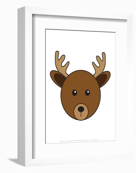 Deer - Animaru Cartoon Animal Print-Animaru-Framed Giclee Print