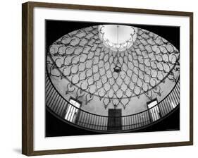 Deer Antlers Hanging in Domed Ceiling of Gordon Castle-William Sumits-Framed Photographic Print