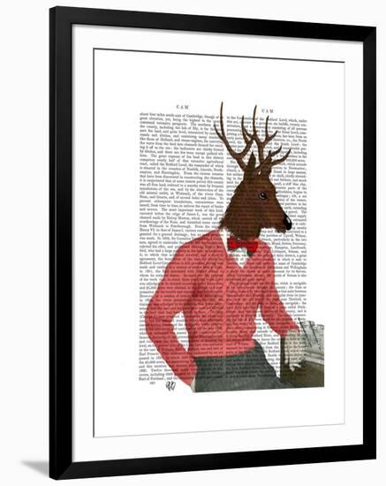 Deer at the Bar-Fab Funky-Framed Art Print