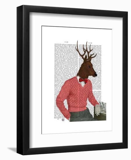 Deer at the Bar-Fab Funky-Framed Art Print