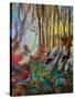 Deer at Water in Woods-Robin Maria-Stretched Canvas