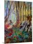 Deer at Water in Woods-Robin Maria-Mounted Art Print