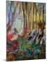 Deer at Water in Woods-Robin Maria-Mounted Art Print