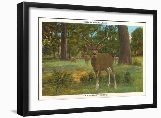 Deer at Yosemite-null-Framed Art Print