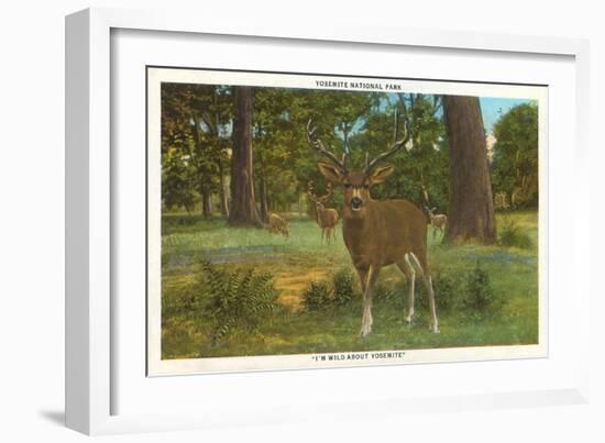 Deer at Yosemite-null-Framed Art Print