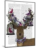 Deer Birdkeeper, Tropical Bird Cages-null-Mounted Art Print