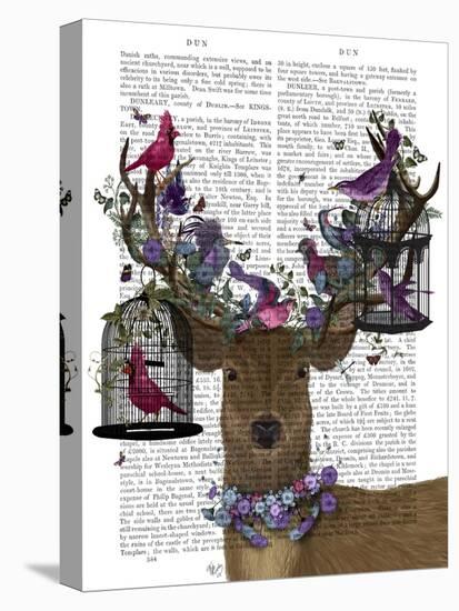 Deer Birdkeeper, Tropical Bird Cages-null-Stretched Canvas