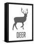 Deer Black-NaxArt-Framed Stretched Canvas